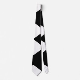 Stilvolle Schwarz-Weiß Geometric Necktie Krawatte