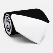 Stilvolle Schwarz-Weiß Geometric Necktie Krawatte (Gerollt)