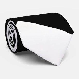 Stilvolle Schwarz-Weiß Geometric Necktie Krawatte