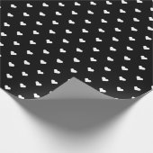 Stilvolle Schwarz-Weiß-Herzen | Custom Geschenkpapier (Ecke)