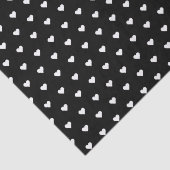 Stilvolle Schwarz-Weiß-Herzen | Custom Seidenpapier (Detail)