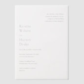 Stilvolle Schwarz-Weiß-Hochzeit Pergament Einladungen (Vorderseite)