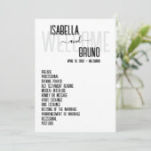 Stilvolle Schwarz-Weiß-Hochzeitserie Programm (Stehend Vorderseite)