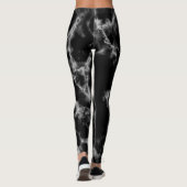 Stilvolle Schwarz-Weiß-Marmor-Muster Niedlich Girl Leggings (Rückseite)