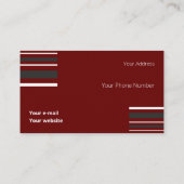 Stilvolle Schwarz-Weiß-Minimal-Squared-Linien Visitenkarte (Rückseite)