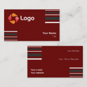 Stilvolle Schwarz-Weiß-Minimal-Squared-Linien Visitenkarte (Vorne/Hinten)