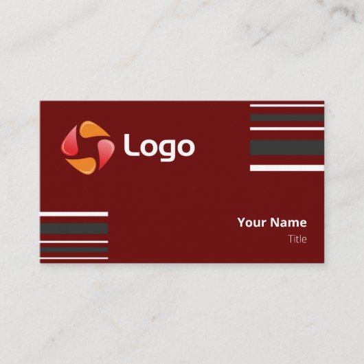 Stilvolle Schwarz-Weiß-Minimal-Squared-Linien Visitenkarte (Vorderseite)