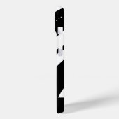 Stilvolle Schwarz-Weiß-Moderne Monogram Abstrakt Case-Mate iPhone Hülle (Rückseite / Links)