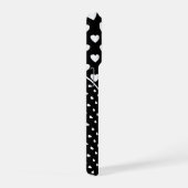 Stilvolle Schwarz-Weiß-Monogramm iPhone Hülle (Rechte Seite)