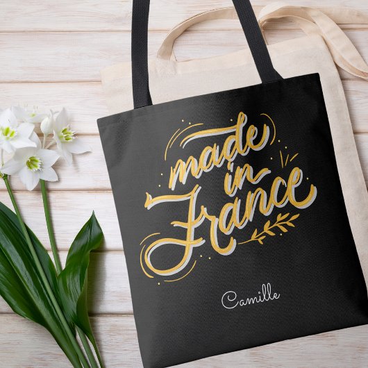 Stilvolle Schwarz-Weiß-Monogramm Tasche