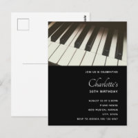 Stilvolle Schwarz-Weiß-Piano-Tasten-Foto - Geburts