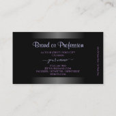 Stilvolle Schwarz-Weiß-Rosa-Rahmen Visitenkarte (Rückseite)