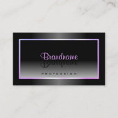 Stilvolle Schwarz-Weiß-Rosa-Rahmen Visitenkarte (Vorderseite)