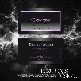 Stilvolle Schwarz-Weiß-Rosa-Rahmen Visitenkarte