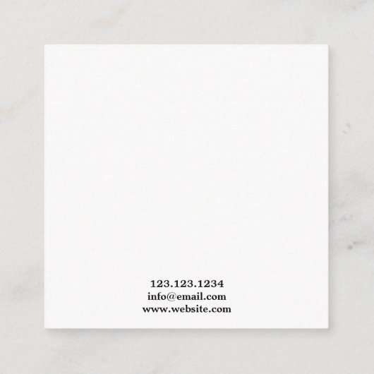 Stilvolle Schwarz-Weiß Roses Skull Tattoo Artist Quadratische Visitenkarte (Rückseite)