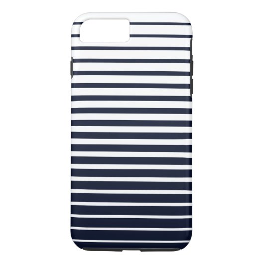 Stilvolle Schwarz-Weiß-Streifen Case-Mate iPhone Hülle (Rückseite)