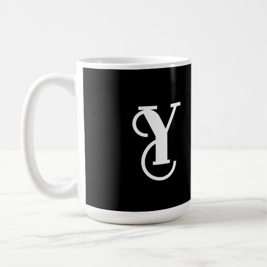 Stilvolle Schwarz-Weiß-Tasse Kaffeetasse (Links)