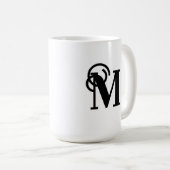 Stilvolle Schwarz-Weiß-Tasse Kaffeetasse (VorderseiteRechts)