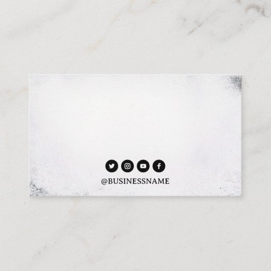 Stilvolle Schwarz-Weiß-Tattoo-Maschine Visitenkarte (Rückseite)