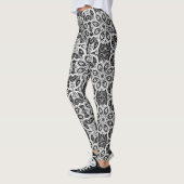 Stilvolle Schwarz-Weiß-Vektor-Grafik Leggings (Links)