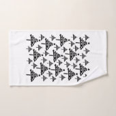 Stilvolle Schwarz-Weiß-Weihnachtsbaum Badhandtuch Set (Handtuch)