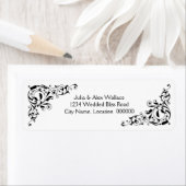 Stilvolle Schwarz-Weiß-Wirbel - individuelle Label (Insitu)