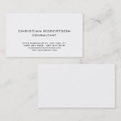 Stilvolle Schwarz-weiße Berufliche Visitenkarte (Vorne/Hinten)