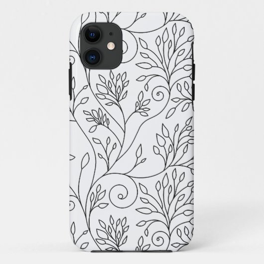 Stilvolle Schwarz-weiße Blume iPhone 5 Fall Case-Mate iPhone Hülle (Rückseite)