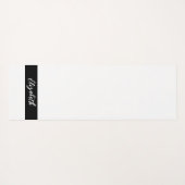 Stilvolle Schwarz-weiße Damask Yogamatte (Rückseite (Horizontal))