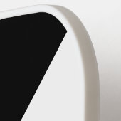 Stilvolle, Schwarz-weiße Diagonal Racing Stripes Pickleball Schläger (Linke Seite)