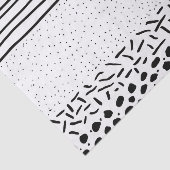 Stilvolle Schwarz-weiße Hand gezeichnete Seidenpapier (Ausschnitt)