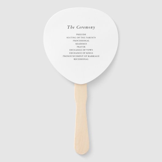 Stilvolle Schwarz-weiße Hochzeit Fächer (Rückseite)