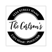 Stilvolle Schwarz-weiße, moderne kalligraphische A Gummistempel (Prägung)