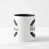 Stilvolle Schwarz-weiße, moderne kalligraphische A Tasse (Zentrum)