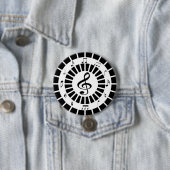 Stilvolle Schwarz-weiße Noten Button (Beispiel)