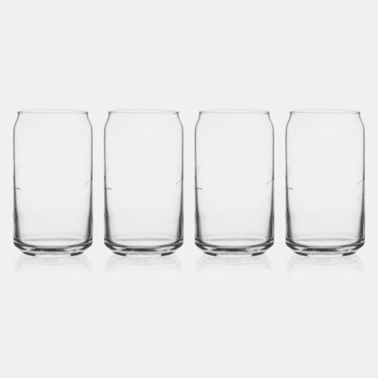 Stilvolle Schwarz-weiße Signature-Script-Monogramm Dosenglas (Rechts)