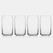 Stilvolle Schwarz-weiße Signature-Script-Monogramm Dosenglas (Links)