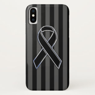 Stilvolle schwarze Band-Bewusstsein Vertikale Stre Case-Mate iPhone Hülle