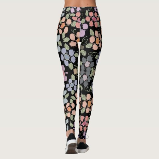 Stilvolle schwarze Leggings (Rückseite)