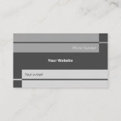 Stilvolle schwarze, moderne und markierte Streifen Visitenkarte (Rückseite)