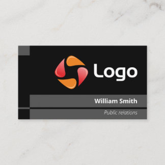 Stilvolle schwarze, moderne und markierte Streifen Visitenkarte