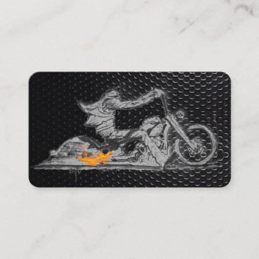 Stilvolle, schwarze Motorrad-Visitenkarte Visitenkarte (Vorderseite)