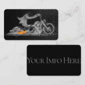Stilvolle, schwarze Motorrad-Visitenkarte Visitenkarte (Vorne/Hinten)
