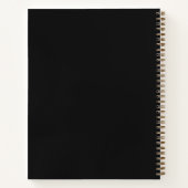 Stilvolle schwarze Retro Gold Notarname Notizblock (Rückseite)