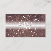 Stilvolle Schwarze Rose Gold Sparkling Glitzer Ini Visitenkarte (Vorderseite)