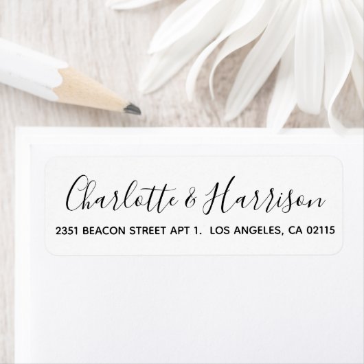 Stilvolle schwarze Schrift moderne elegante Hochze (Insitu)