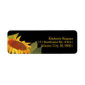 Stilvolle Schwarze Sonnenblume-Adresse (Vorne)