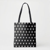 Stilvolle Schwarze Tasche mit lebendiger Blumendru (Vorderseite)