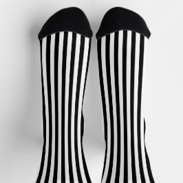 Stilvolle schwarze und weiße Streifen-Dekorationss Socken