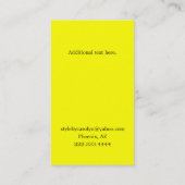 Stilvolle Schwarzweiss-Tupfen-Visitenkarte Visitenkarte (Rückseite)